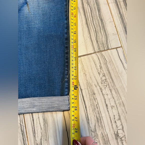 BKE Cropped Distressed Blue High-Rise Skinny Jeans - Picture 6 of 14